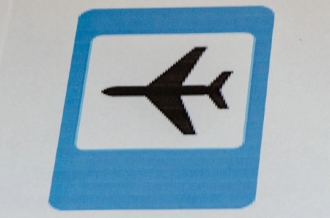 Road sign airport picture